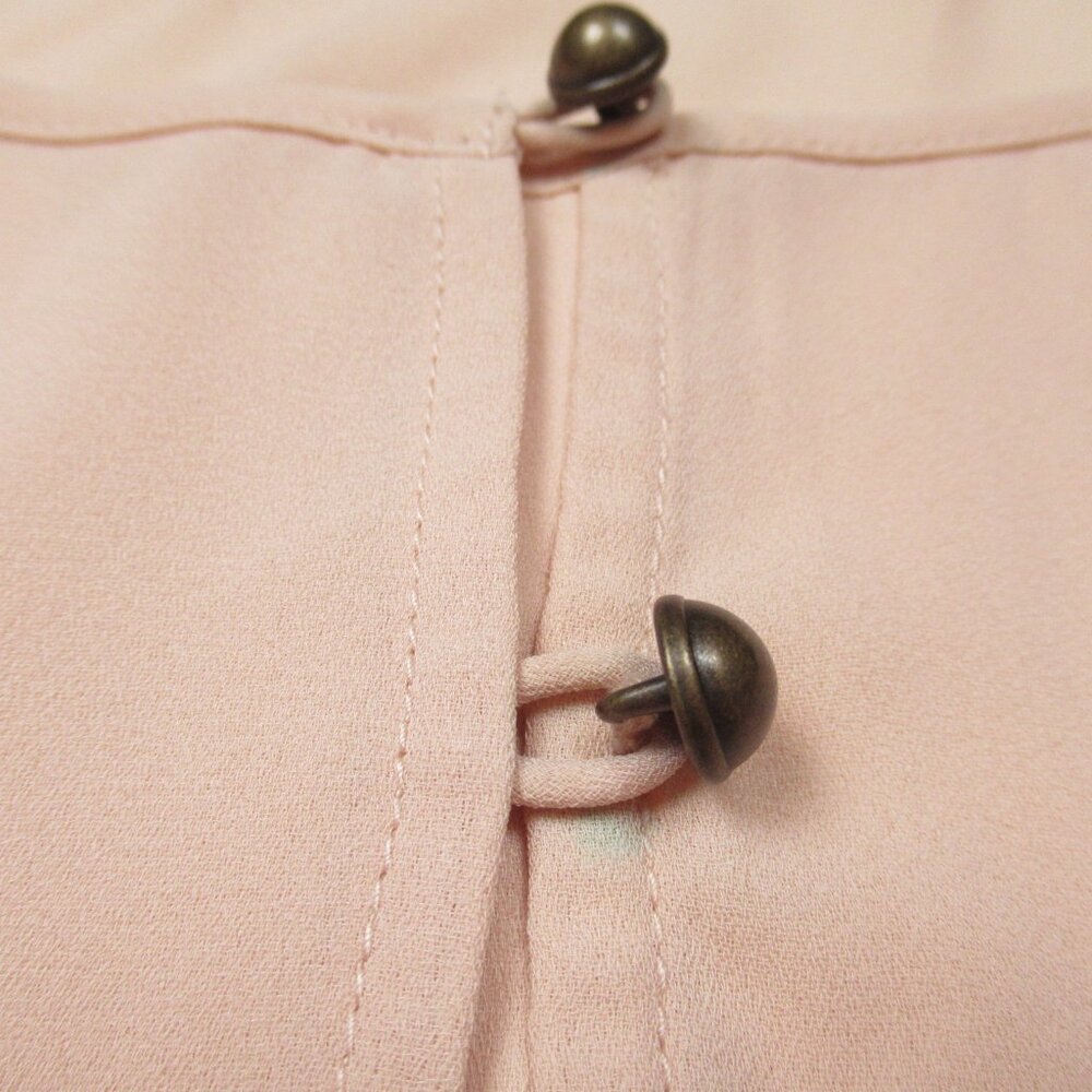 Olivia Palmero x Banana Republic Dusty Pink Peplum Babydoll Blouse L - Picture 6 of 8
